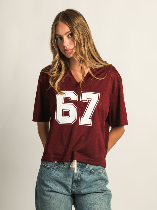 HARLOW PINNY TEE - BURGUNDY