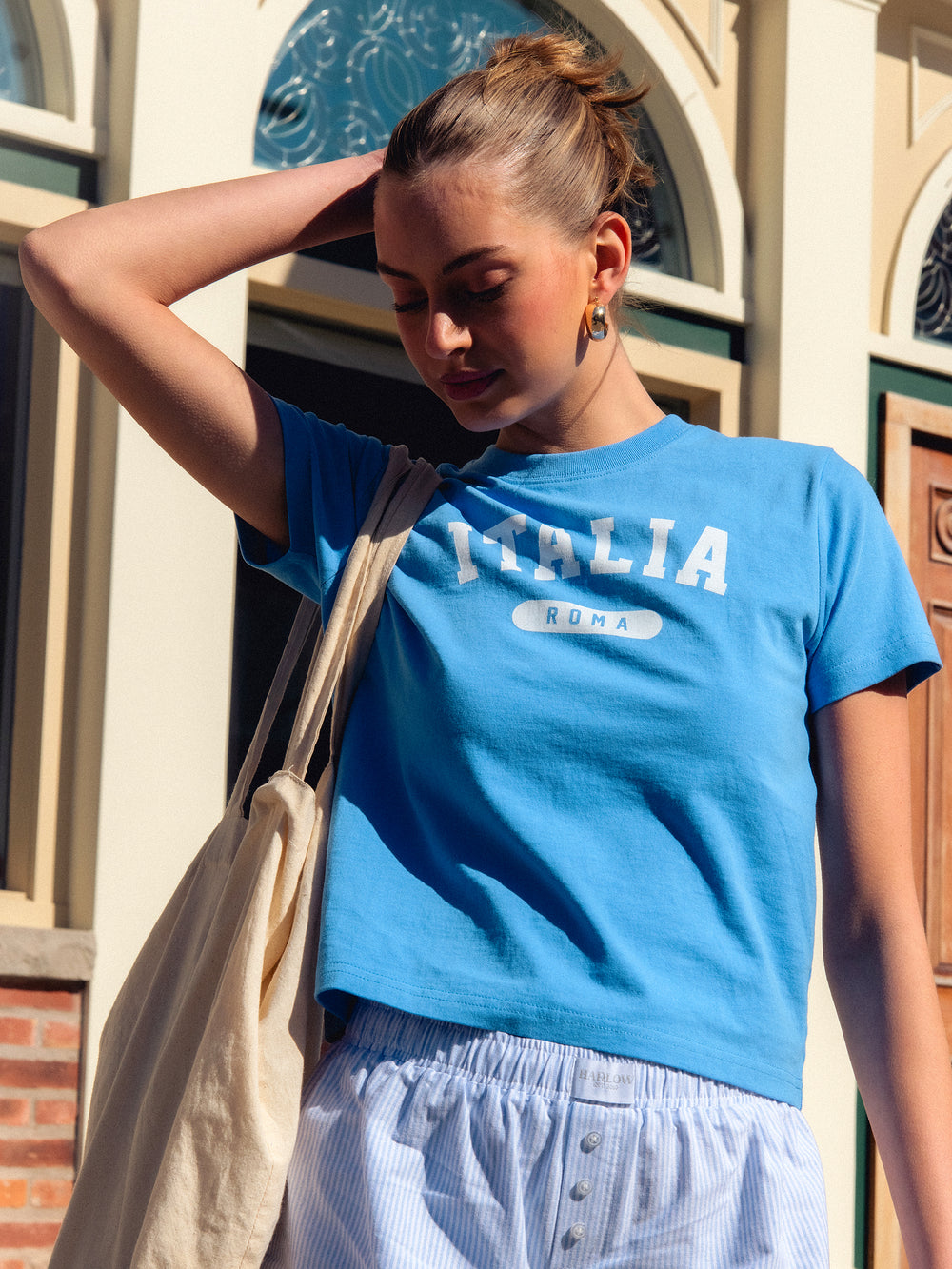 HARLOW BRENNA ITALY TEE - BLUE