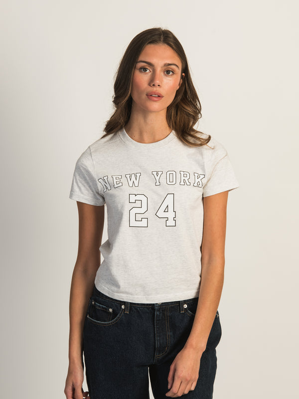 HARLOW BRENNA MELANGE TEE - NEW YORk 24