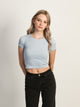 HARLOW RIBBED SEAMLESS TEE - BABY BLUE HARLOW - Boathouse USA