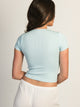 HARLOW RIBBED SEAMLESS TEE - LIGHT BLUE - CLEARANCE HARLOW - Boathouse USA