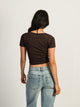 HARLOW SQUARENECK SEAMLESS TEE - CHOCOLATE