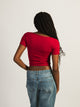 HARLOW SQUARENECK SEAMLESS TEE - RED