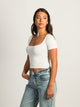 HARLOW SQUARENECK SEAMLESS TEE - OFF WHITE HARLOW - Boathouse USA