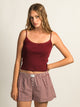 HARLOW MALLORY TANK TOP - BURGUNDY HARLOW - Boathouse USA