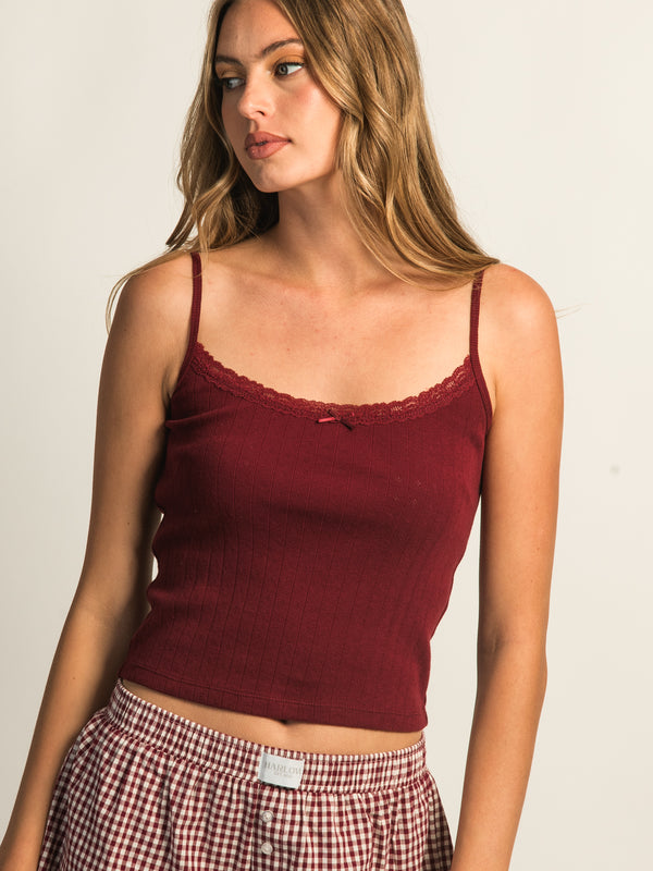 HARLOW MALLORY TANK TOP - BURGUNDY