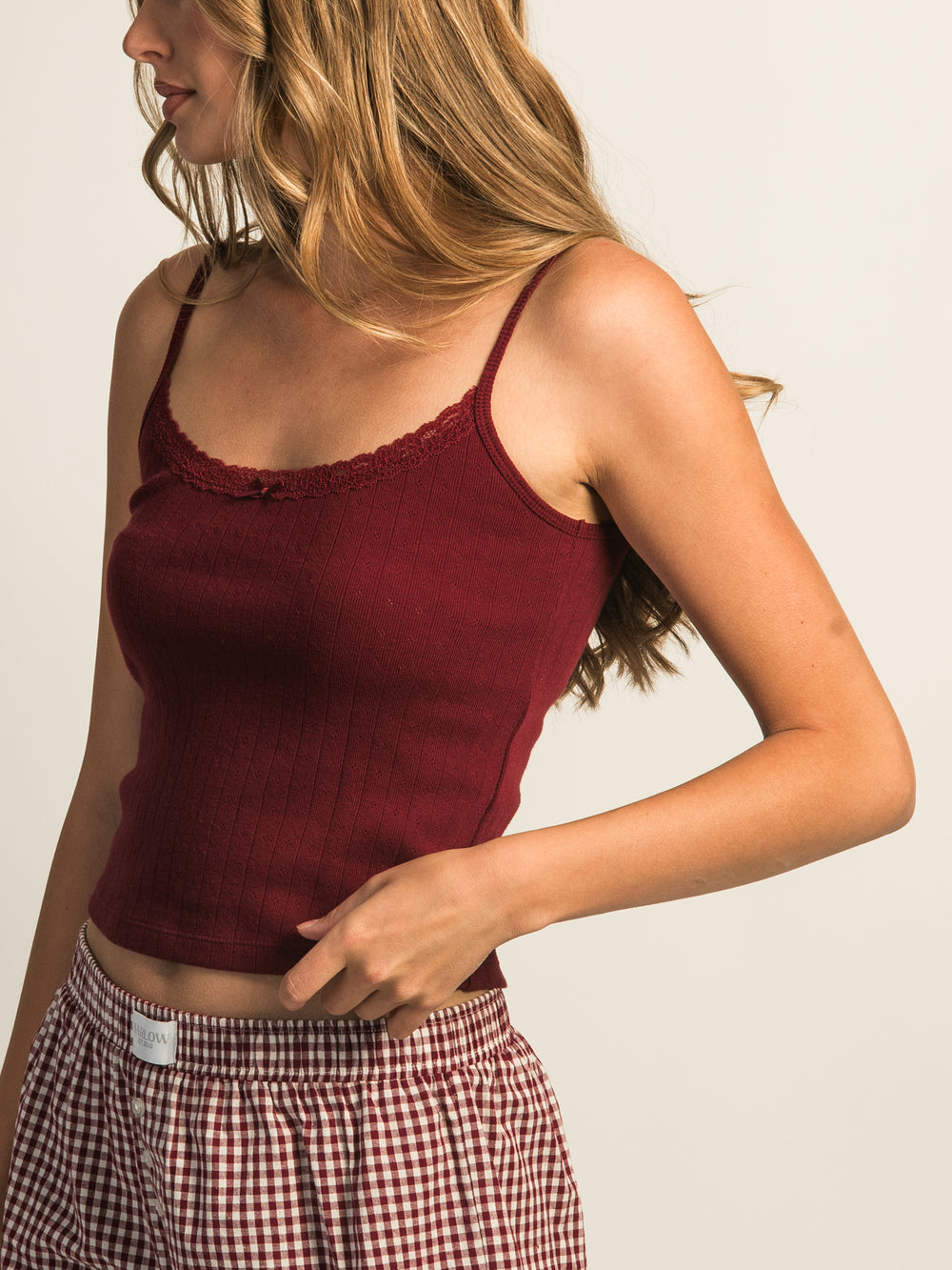 HARLOW MALLORY TANK TOP - BURGUNDY
