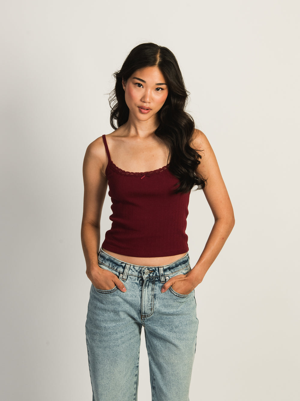 HARLOW MALLORY TANK TOP - BURGUNDY