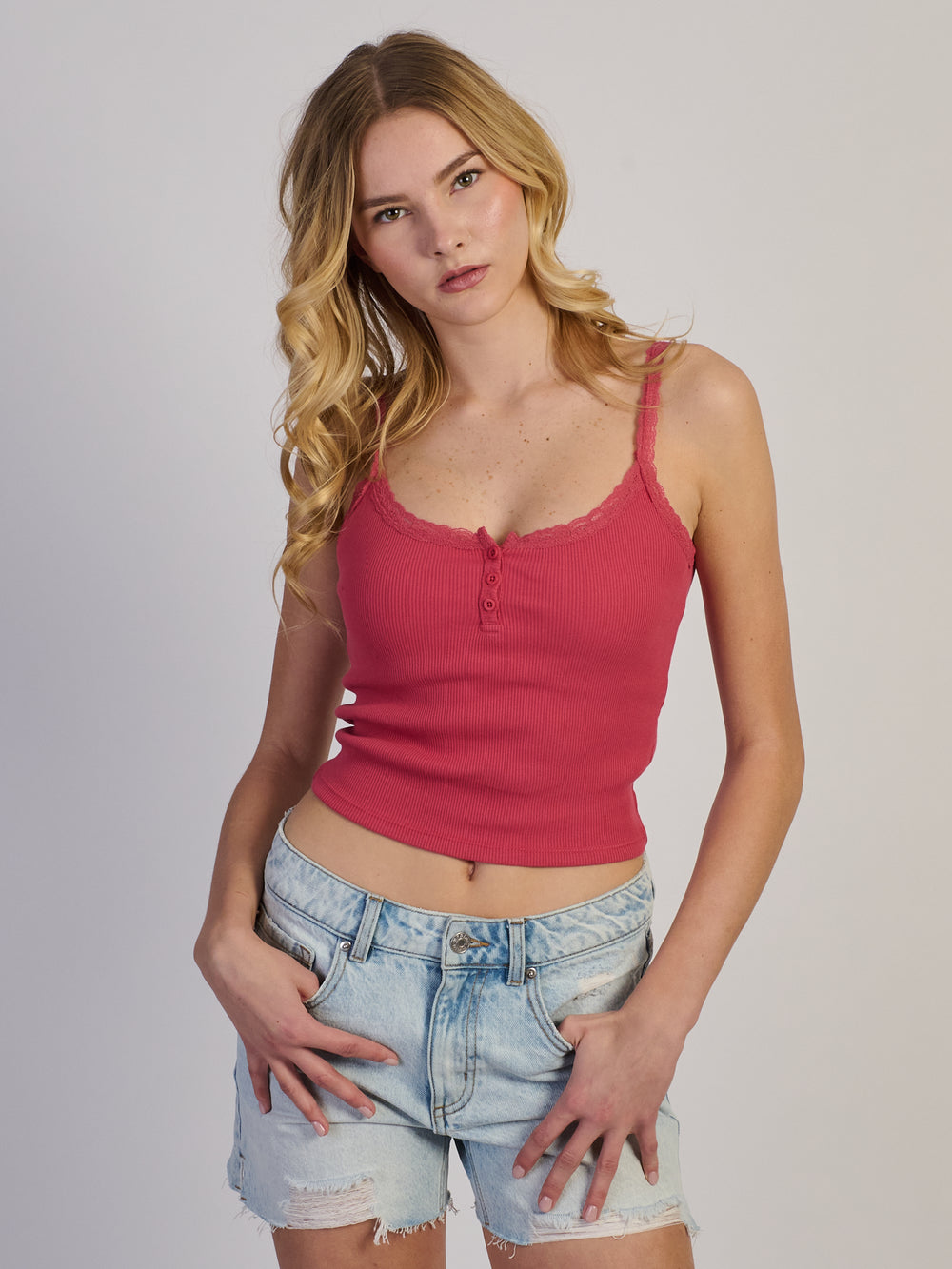 HARLOW HANNAH TANK - WASHED RED