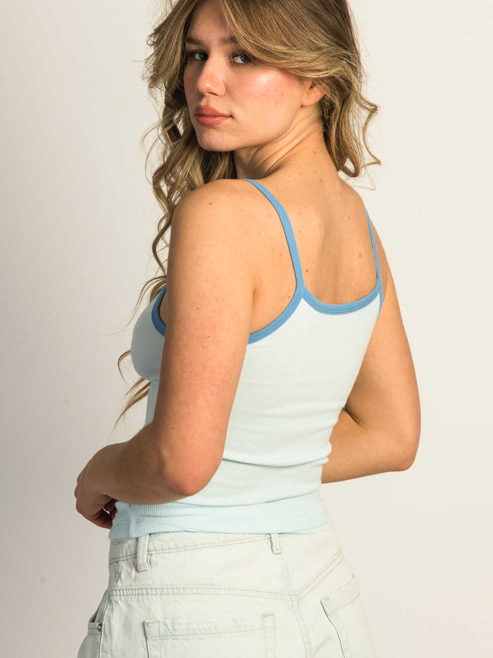 HARLOW LOGAN PRINT TANK - BLUE