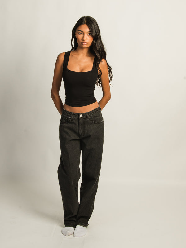 HARLOW ESSENTIAL LUXE TANK TOP - BLACK