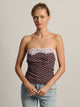 HARLOW VEGAS TUBE TOP - BROWN/PINK HARLOW - Boathouse USA