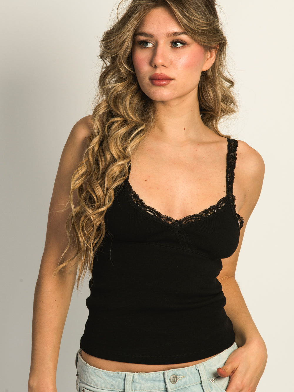 HARLOW LENI TANK - BLACK