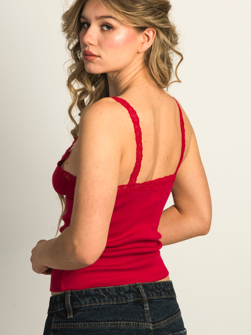 HARLOW LENI TANK TOP - PORT RED