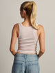HARLOW ESSENTIAL SQUARE NECK TANK - BABY PINK