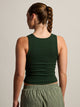 HARLOW ESSENTIAL SQUARE NECK TANK - FOREST
