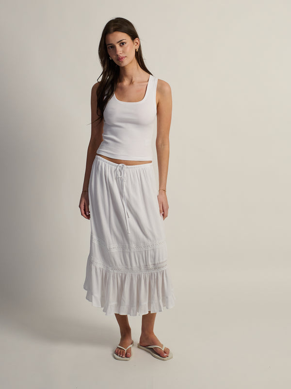 HARLOW ESSENTIAL SQUARENECK TANK - WHITE