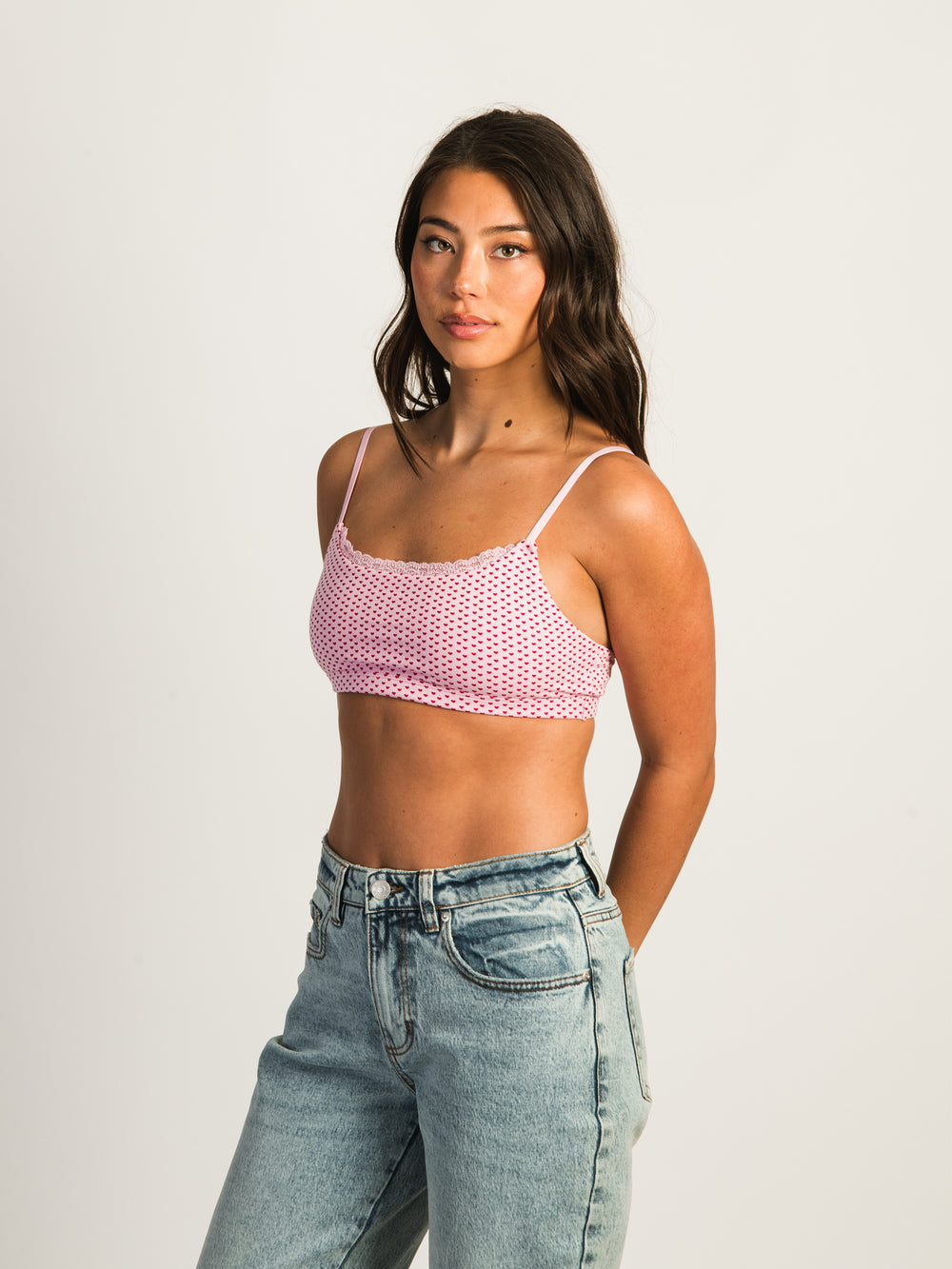 HARLOW CLASSIC SCOOP DITSY BRALETTE - PINK