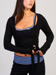 HARLOW SCULPT WRAP TOP - BLACK HARLOW - Boathouse USA