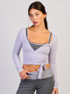 HARLOW SCULPT WRAP TOP - LILAC HARLOW - Boathouse USA