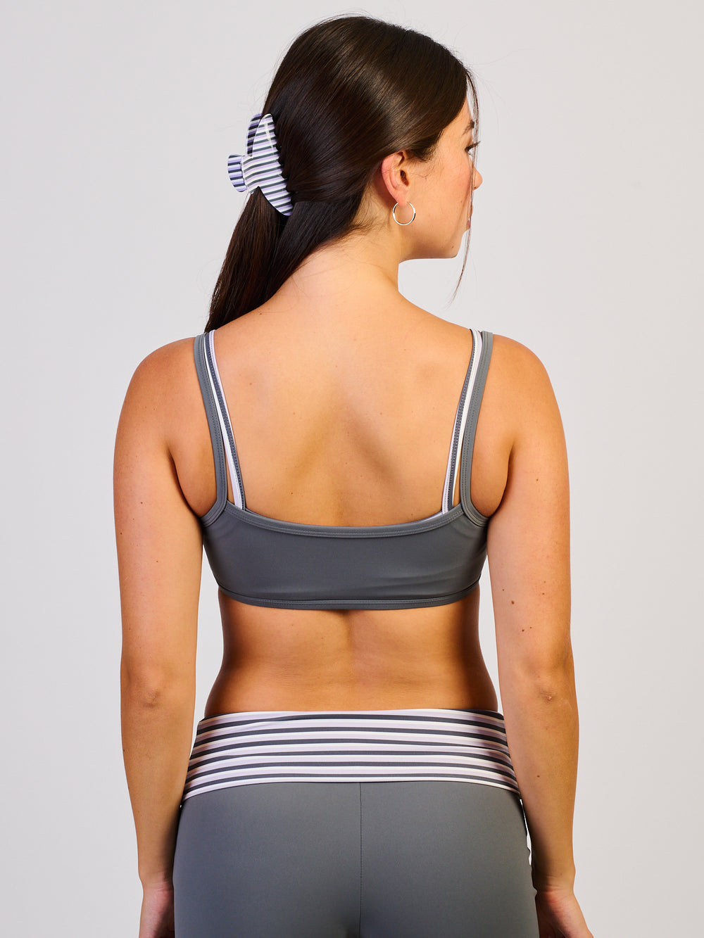 HARLOW SCULPT LAYERED BRA - CHARCOAL