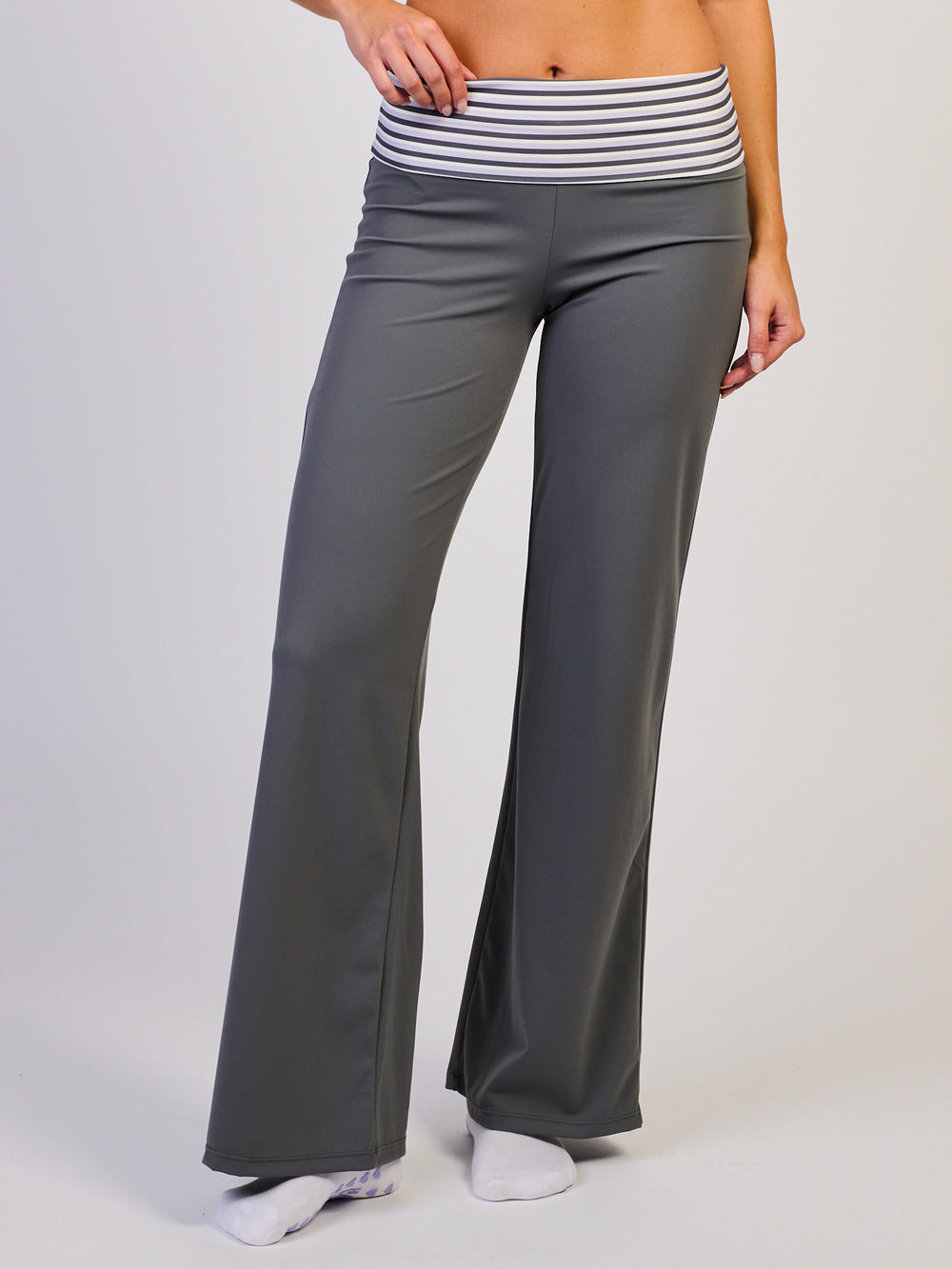 HARLOW SCULPT FOLDOVER PANT - CHARCOAL