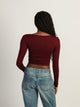 HARLOW SEAMLESS SQUARENECK LONG SLEEVE - BURGUNDY