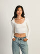 HARLOW SEAMLESS SQUARENECK LONG SLEEVE - OFF WHITE