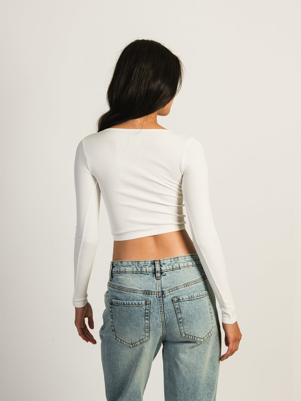 HARLOW SEAMLESS SQUARENECK LONG SLEEVE - OFF WHITE