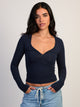 HARLOW GIA HENLEY LONG SLEEVE - NAVY HARLOW - Boathouse USA