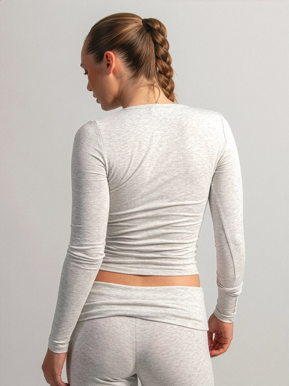 HARLOW GIA HENLEY LONG SLEEVE - MELANGE