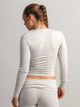 HARLOW GIA HENLEY LONG SLEEVE - MELANGE