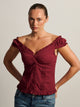 HARLOW EMILY TOP - BURGUNDY HARLOW - Boathouse USA