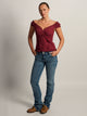 HARLOW EMILY TOP - BURGUNDY HARLOW - Boathouse USA