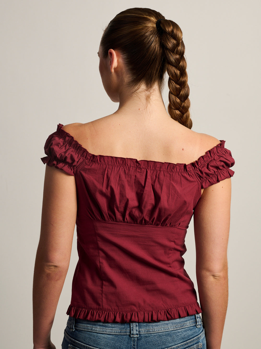 HARLOW EMILY TOP - BURGUNDY