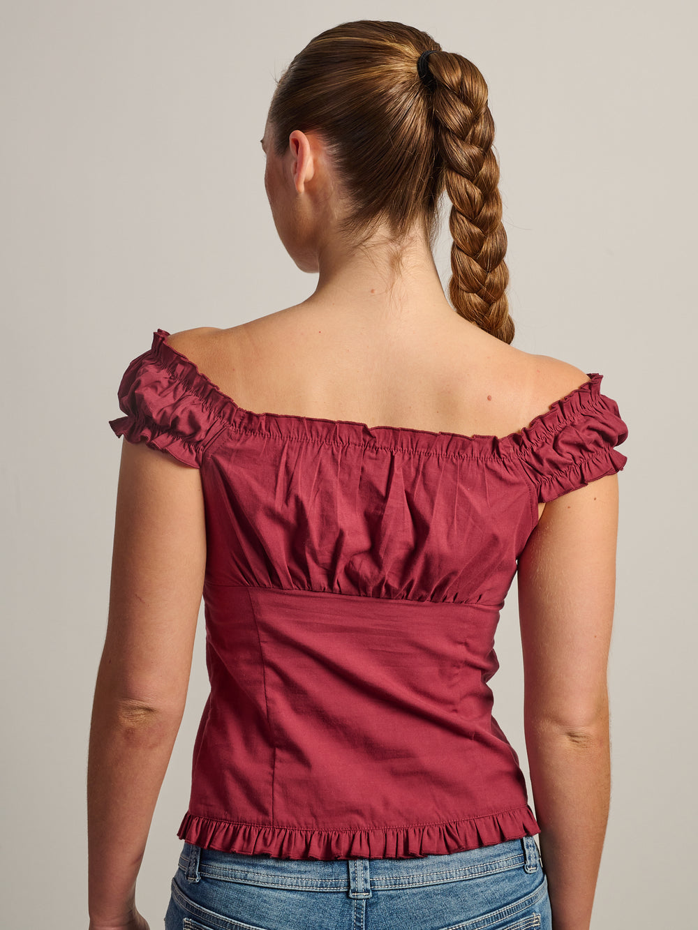 HARLOW EMILY TOP - BURGUNDY