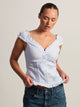 HARLOW EMILY TOP - WHITE/BLUE HARLOW - Boathouse USA