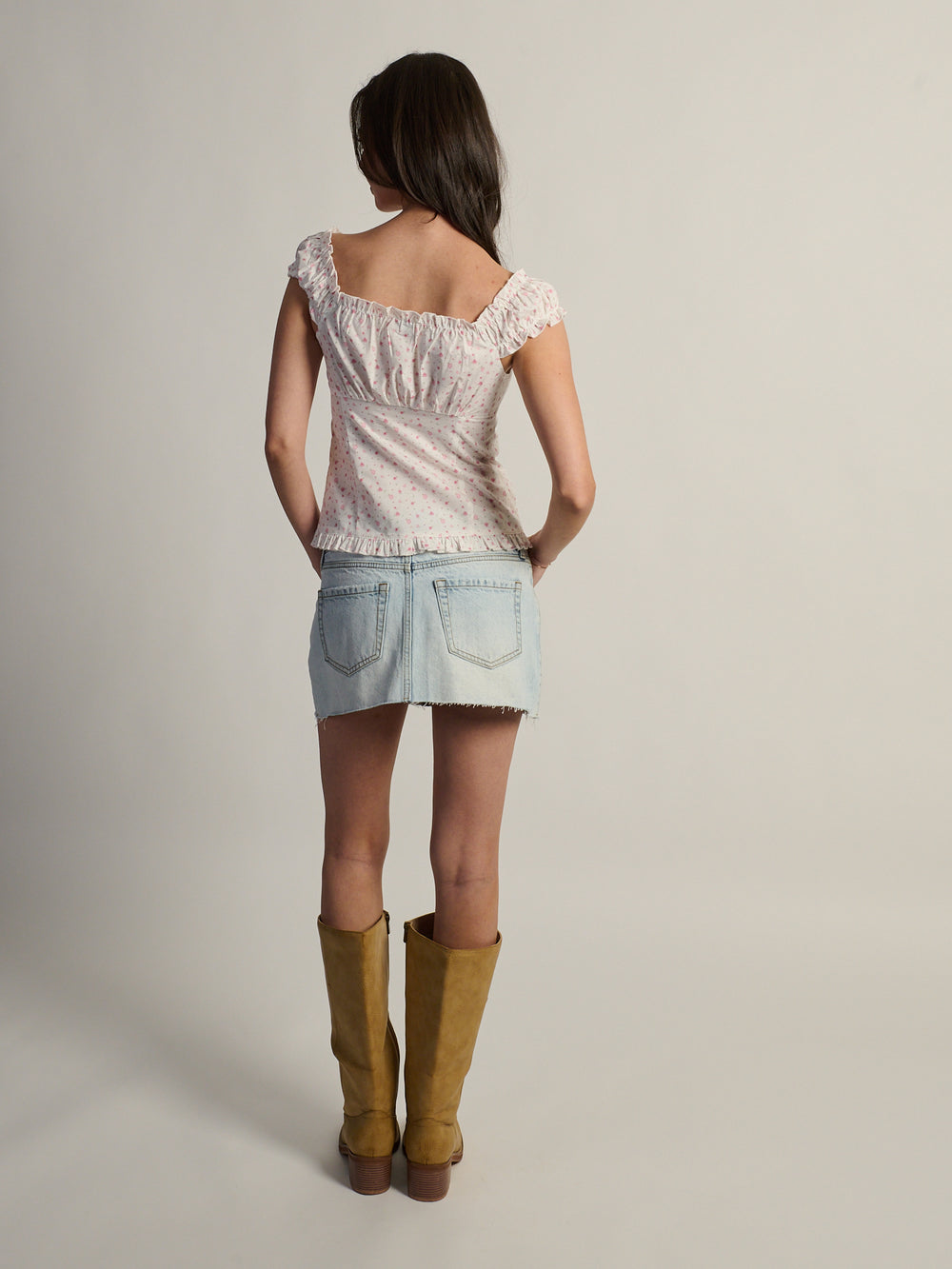 HARLOW EMILY TOP - DITSY -WHITE