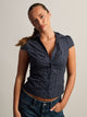 HARLOW MARGO BUTTON UP - NAVY HARLOW - Boathouse USA