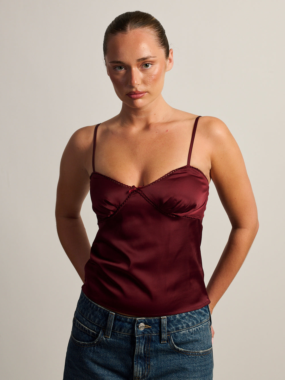 HARLOW YVONNE TANK -BURGUNDY