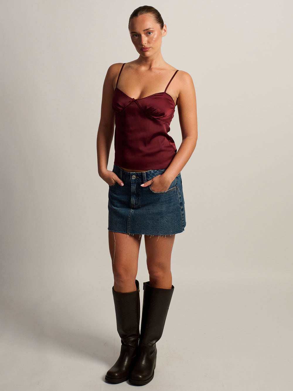 HARLOW YVONNE TANK -BURGUNDY