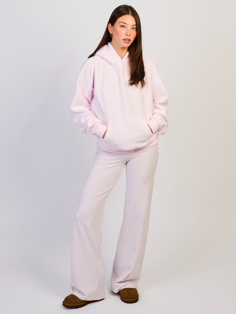 HARLOW TATE POLAR HOODIE - BABY PINK