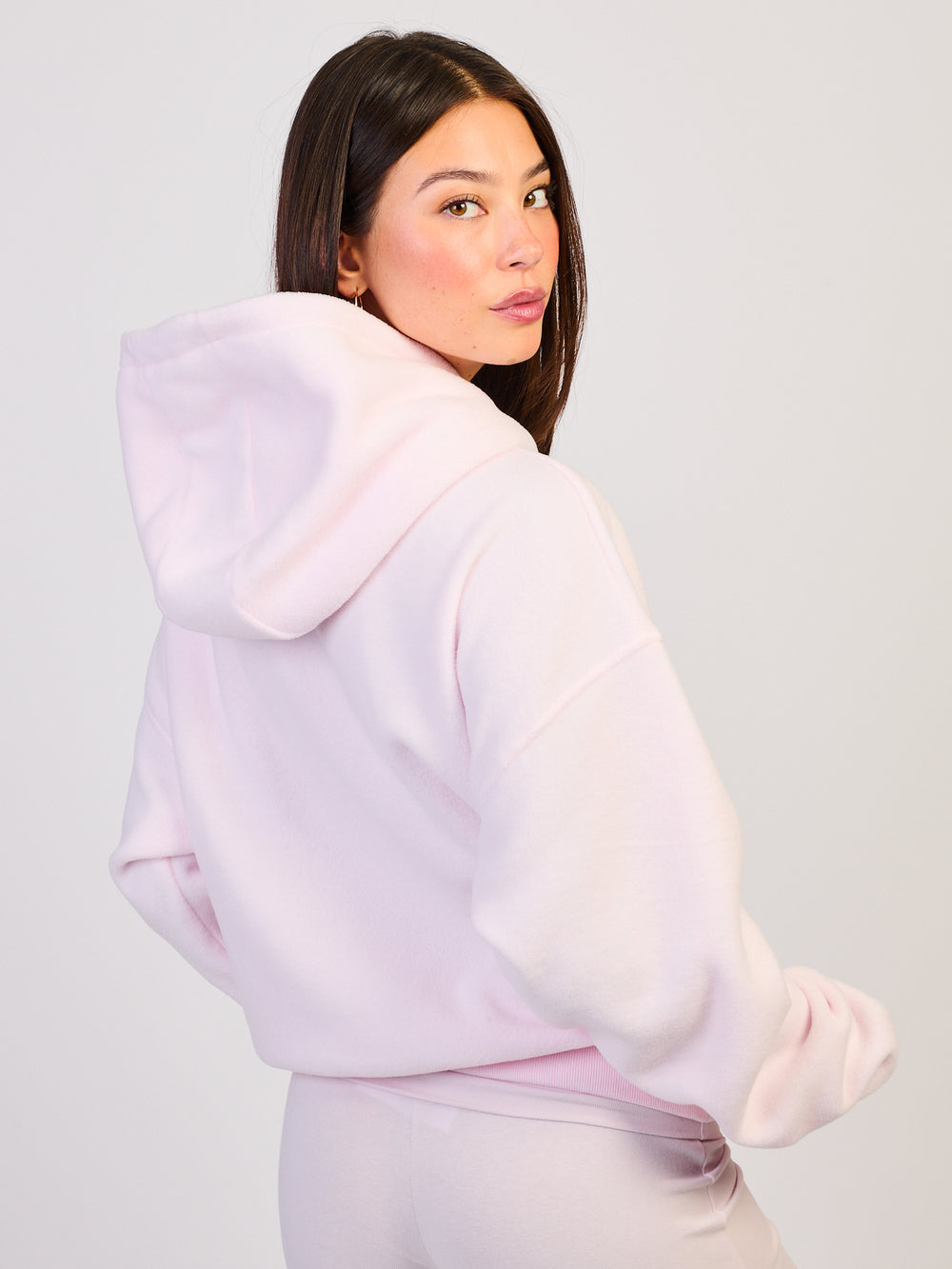 HARLOW TATE POLAR HOODIE - BABY PINK