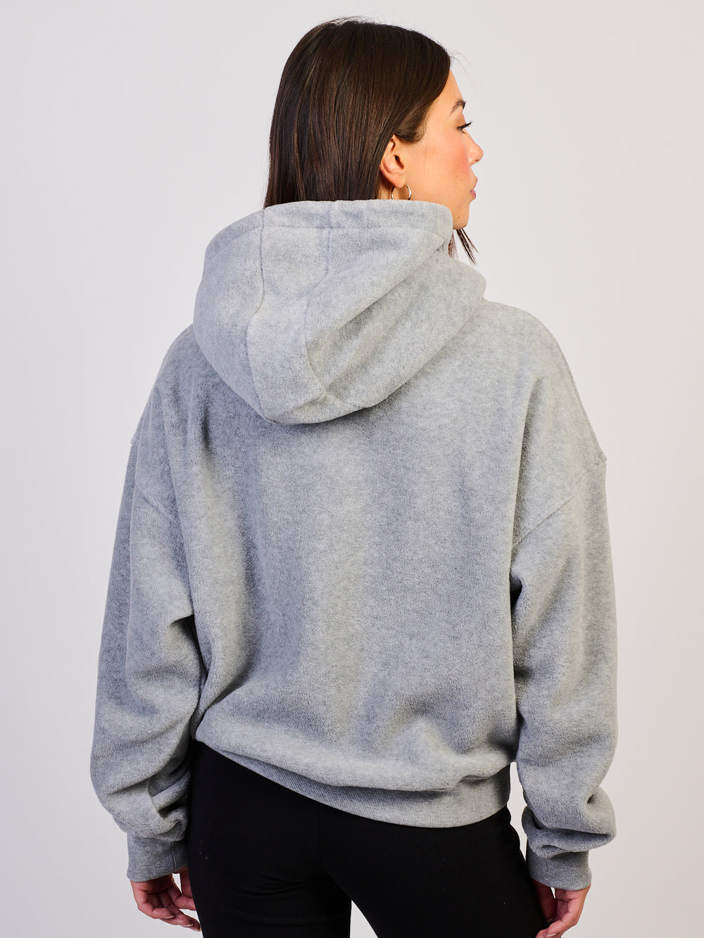 HARLOW TATE POLAR HOODIE - HEATHER GREY