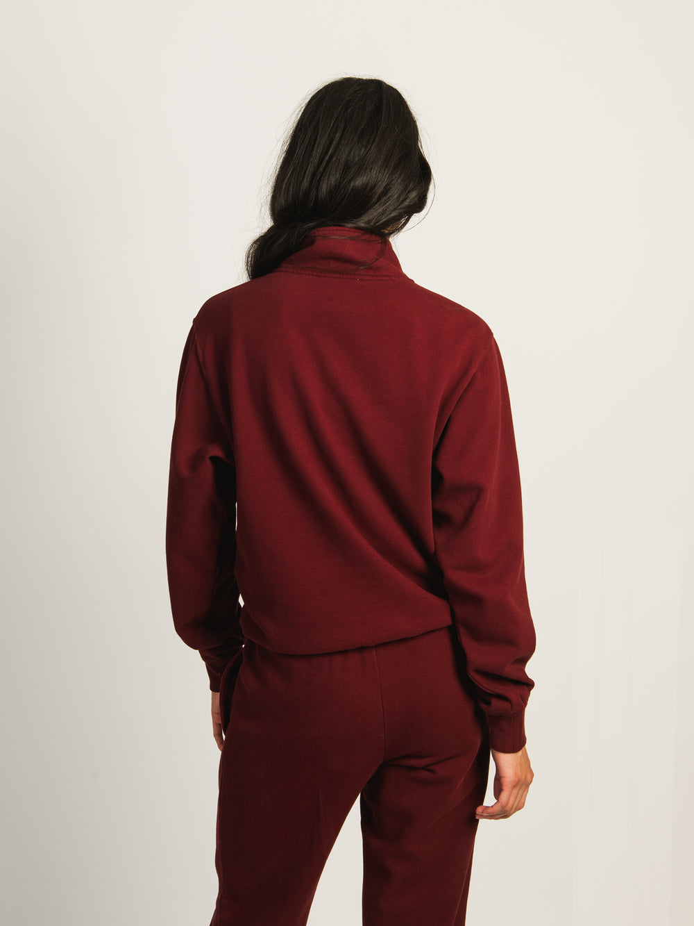 HARLOW QUINN QUARTER ZIP - BURGUNDY