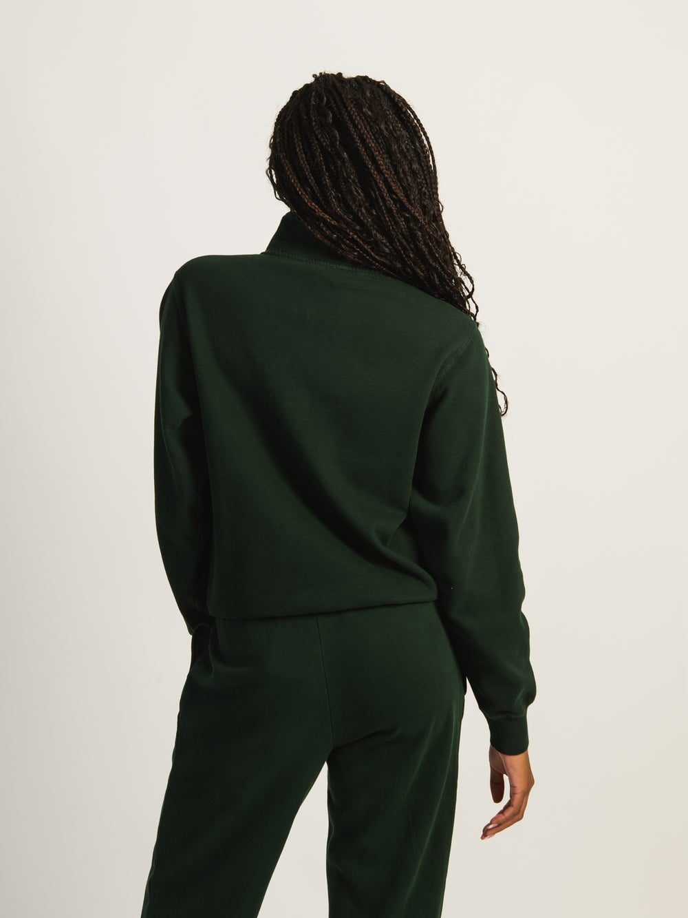 HARLOW QUINN QUARTER ZIP - FOREST