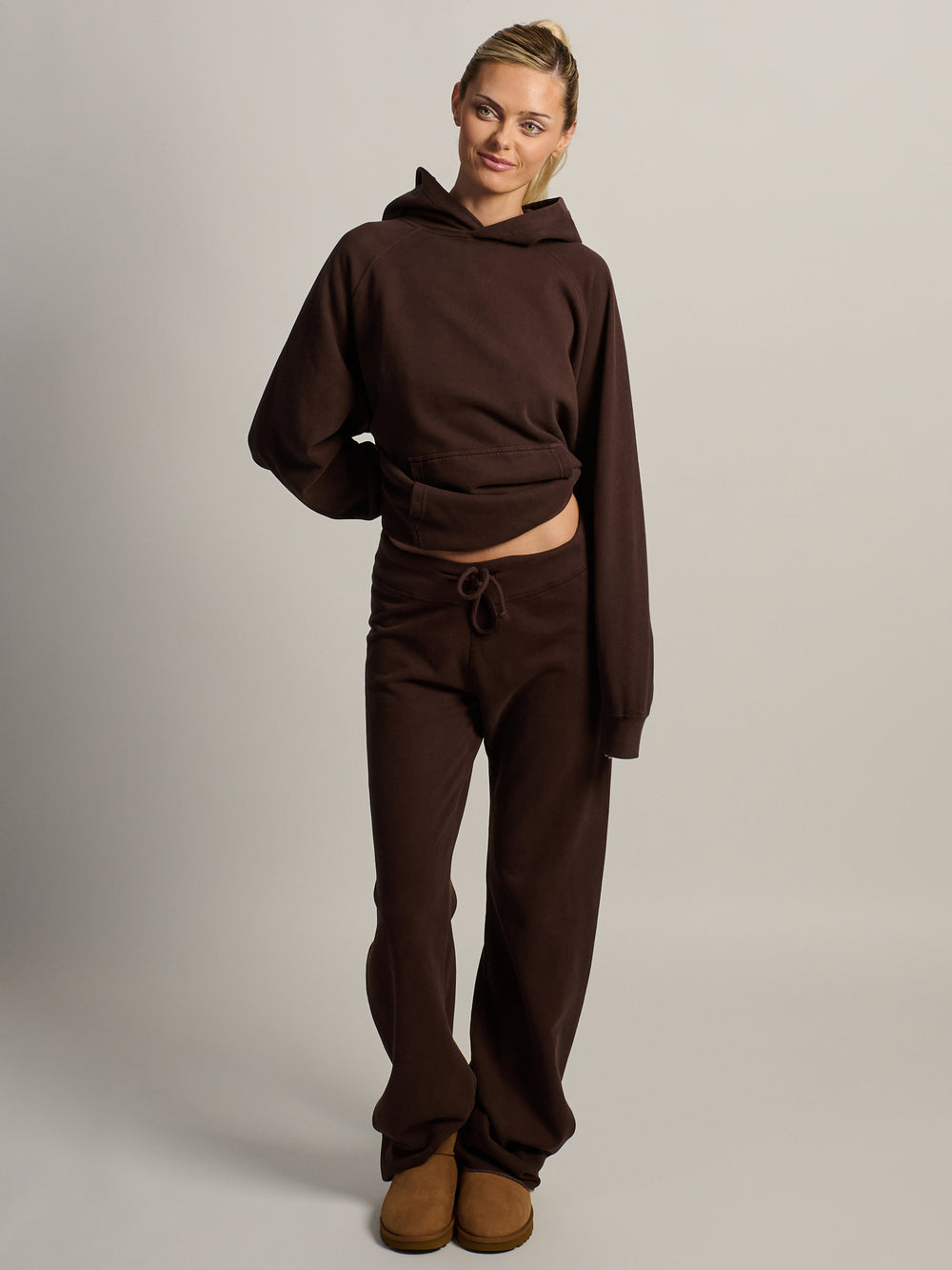 HARLOW CLOUD HOODIE - BROWN