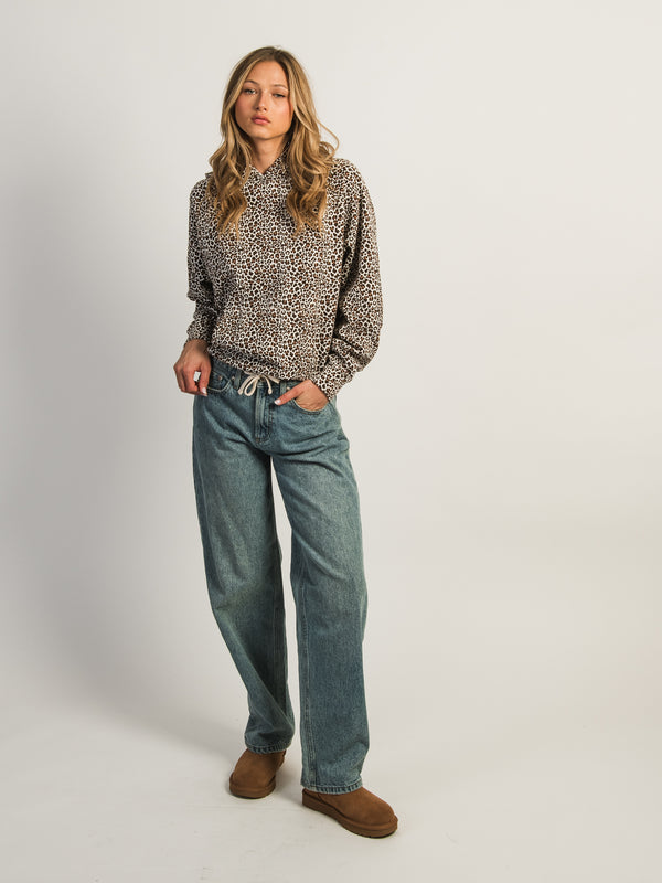 HARLOW CLOUD HOODIE - LEOPARD