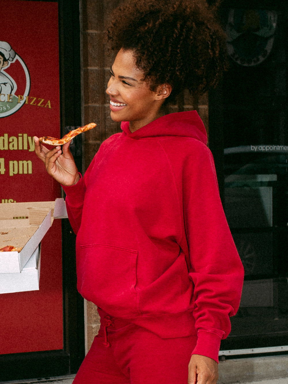HARLOW CLOUD HOODIE - RUBY
