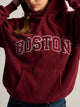 HARLOW CLOUD HOODIE - APPLIQUE - BURGUNDY HARLOW - Boathouse USA